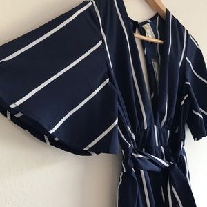 ➕Blue & White Stripe Romper!